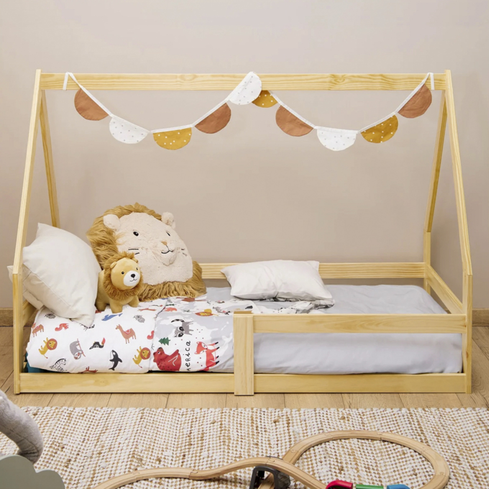 CAMA MONTESSORI DE MADERA TAMIA PLAZA Y MEDIA MOVENDA - 2