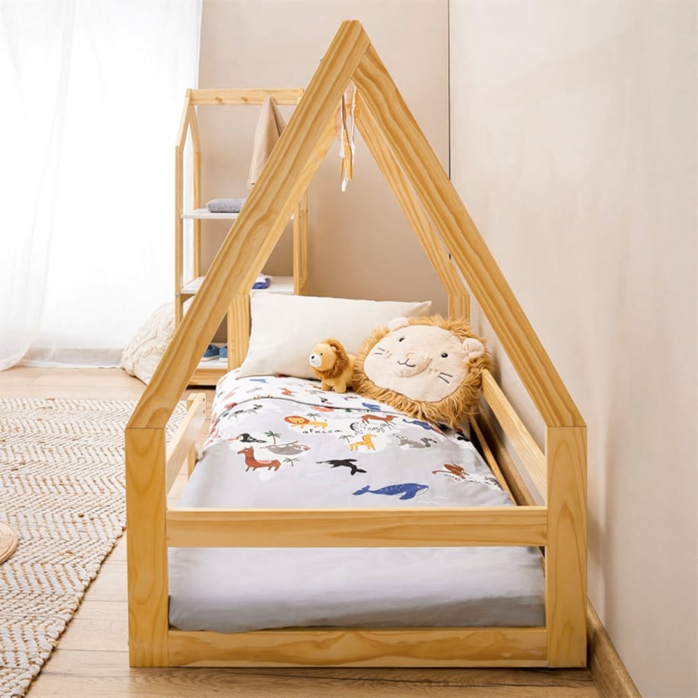 CAMA MONTESSORI DE MADERA TAMIA PLAZA Y MEDIA MOVENDA - 3