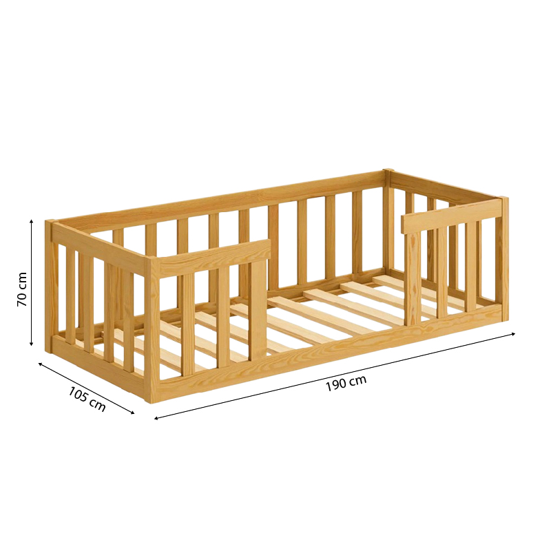 CAMA MONTESSORI DE MADERA URPI PLAZA Y MEDIA MOVENDA - 3