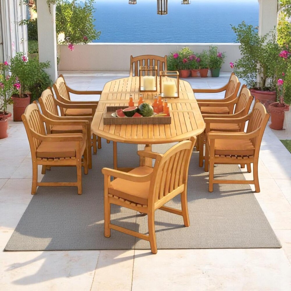 COMEDOR DE EXTERIOR DE MADERA ACACIA 8 PERSONAS MOVENDA - 4