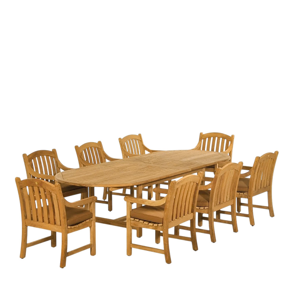 COMEDOR DE EXTERIOR DE MADERA ACACIA 8 PERSONAS MOVENDA - 5