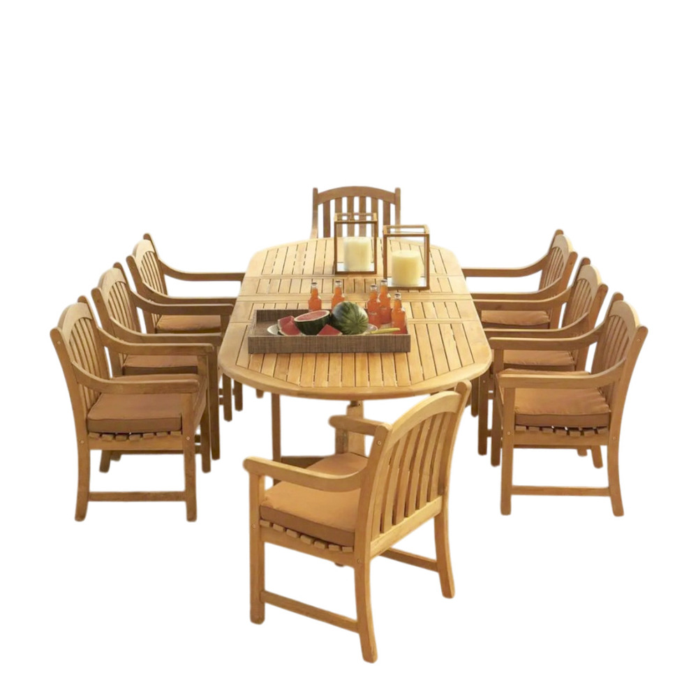 COMEDOR DE EXTERIOR DE MADERA ACACIA 8 PERSONAS MOVENDA - 6