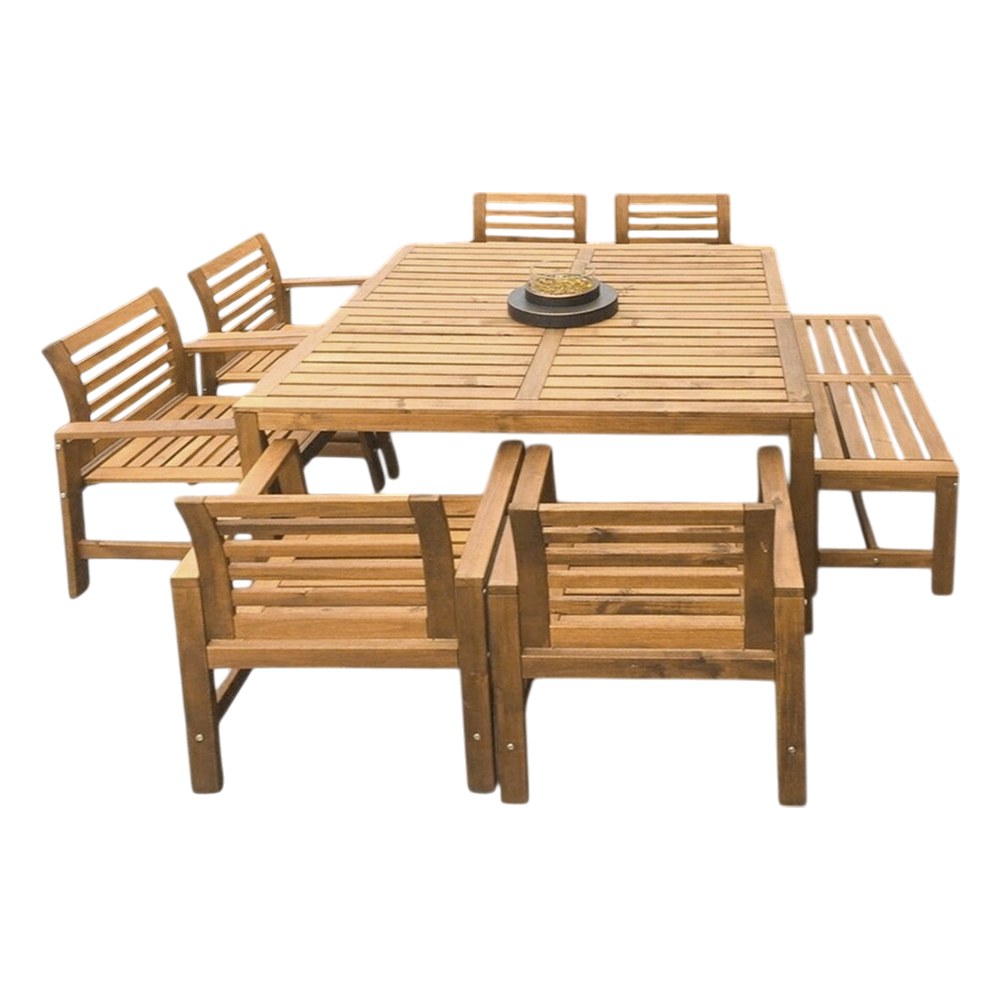 COMEDOR DE EXTERIOR DE MADERA AGUAZUL 8 PERSONAS MOVENDA - 2