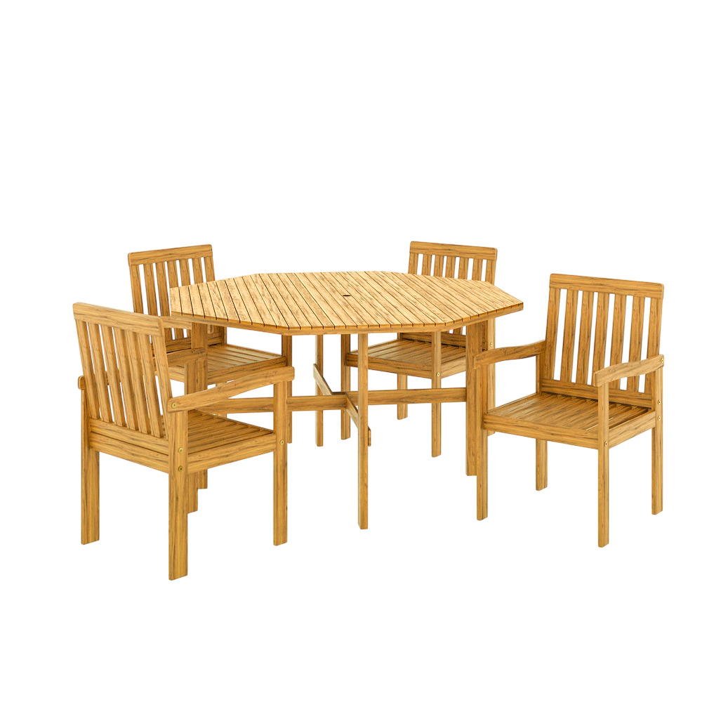 COMEDOR DE EXTERIOR DE MADERA ARJONA 4 PERSONAS MOVENDA - 2