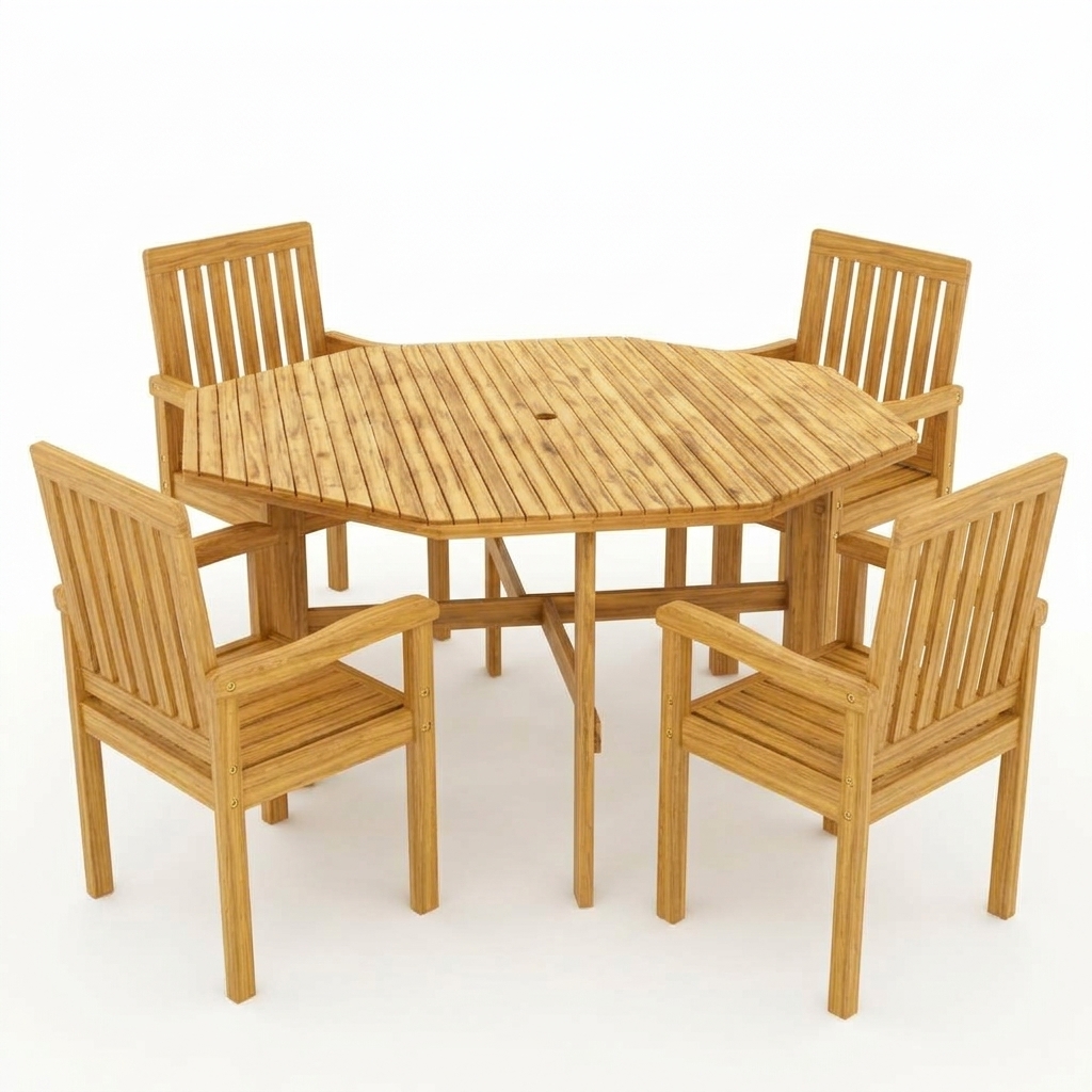 COMEDOR DE EXTERIOR DE MADERA ARJONA 4 PERSONAS MOVENDA - 8