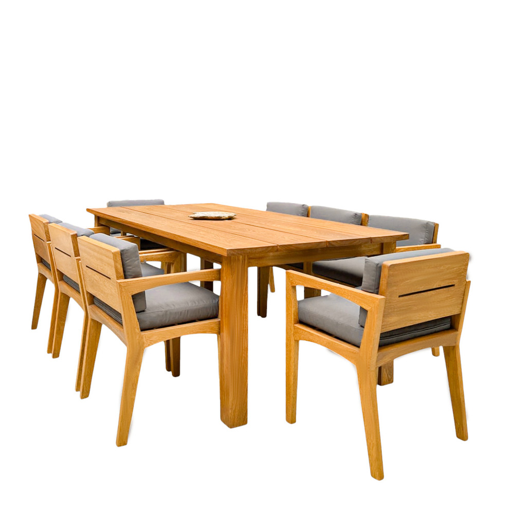 COMEDOR DE EXTERIOR DE MADERA ARMENIA 8 PERSONAS MOVENDA - 2