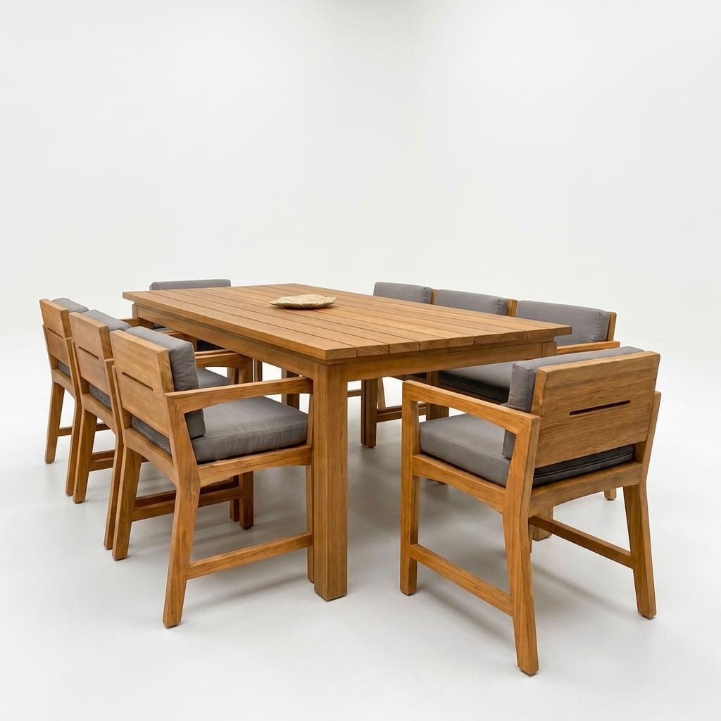 COMEDOR DE EXTERIOR DE MADERA ARMENIA 8 PERSONAS MOVENDA - 5
