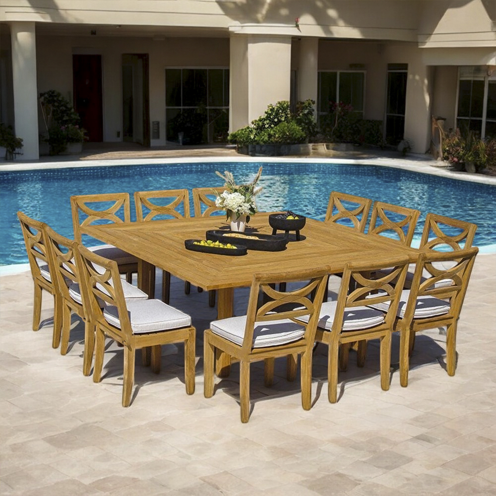 COMEDOR DE EXTERIOR DE MADERA CHIA 12 PERSONAS MOVENDA - 1