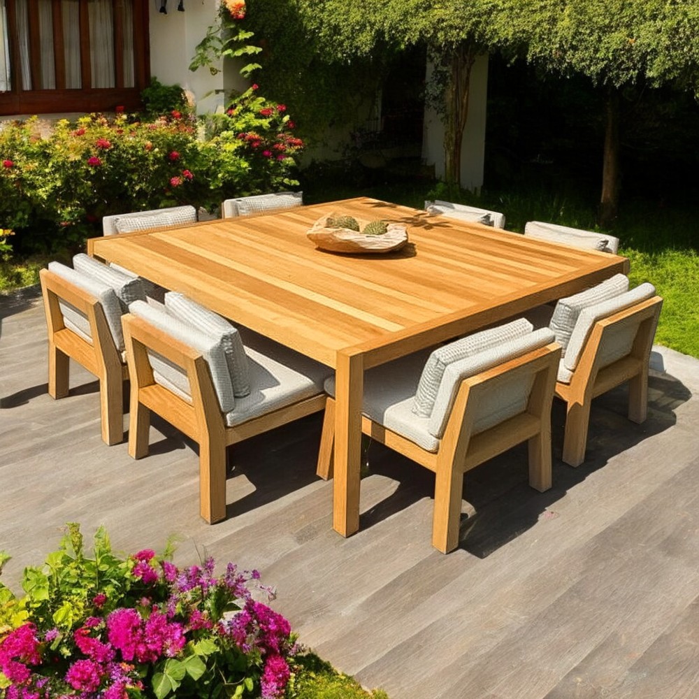 COMEDOR DE EXTERIOR DE MADERA PAMPLONA 8 PERSONAS MOVENDA - 1