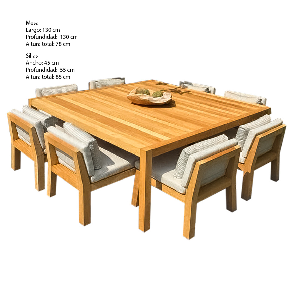 COMEDOR DE EXTERIOR DE MADERA PAMPLONA 8 PERSONAS MOVENDA - 3