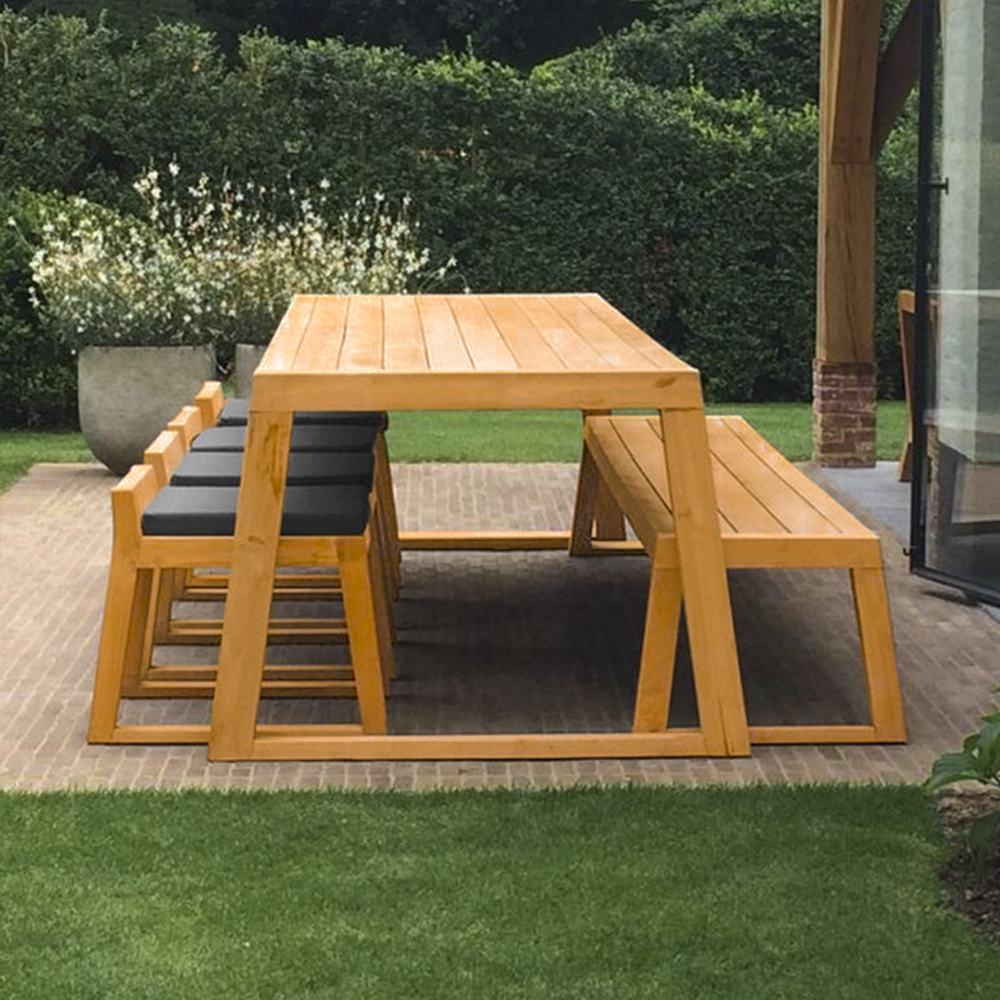 COMEDOR DE EXTERIOR DE MADERA PEREIRA 8 PERSONAS MOVENDA - 1