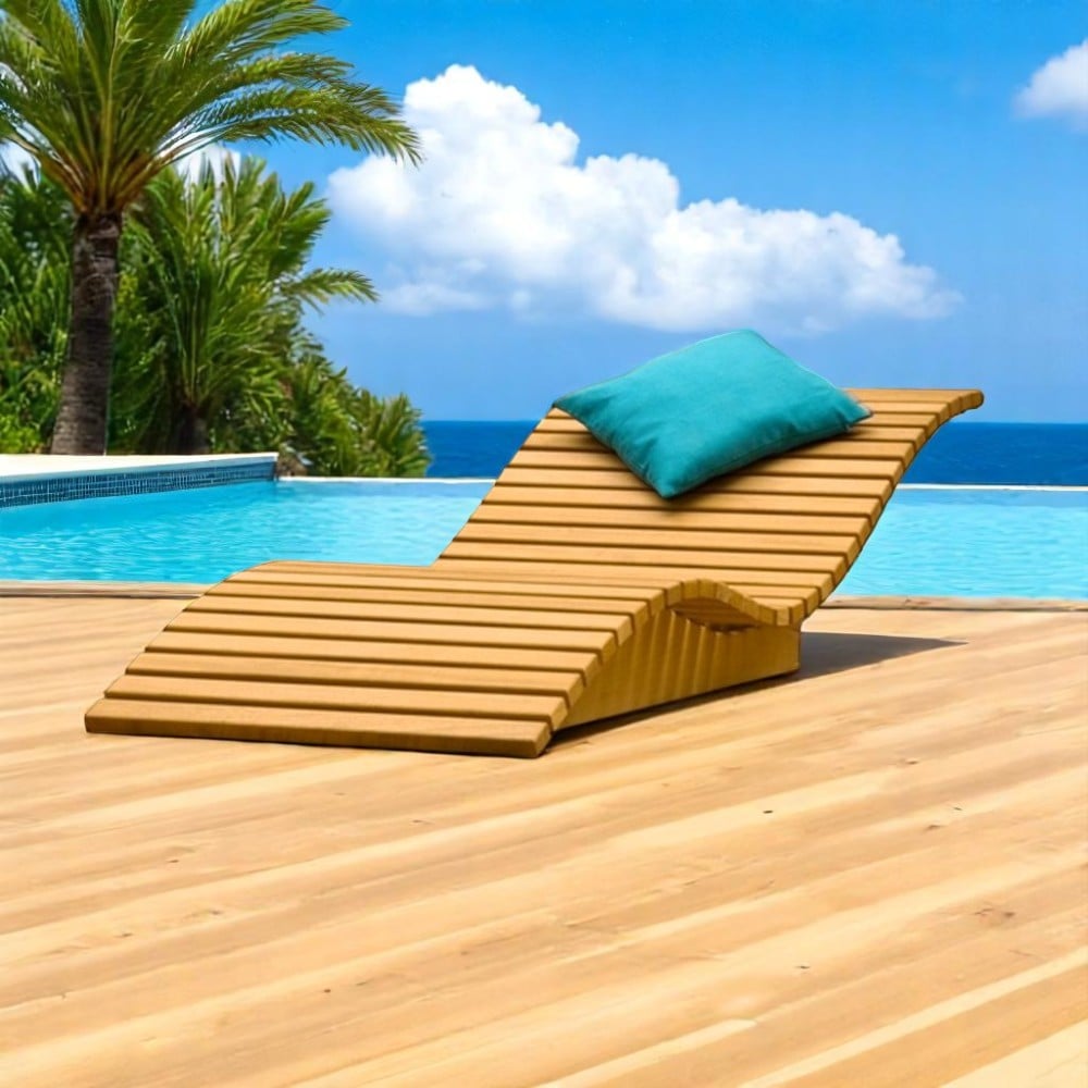 REPOSERA DE MADERA PARA PISCINA CARMESI MOVENDA - 2