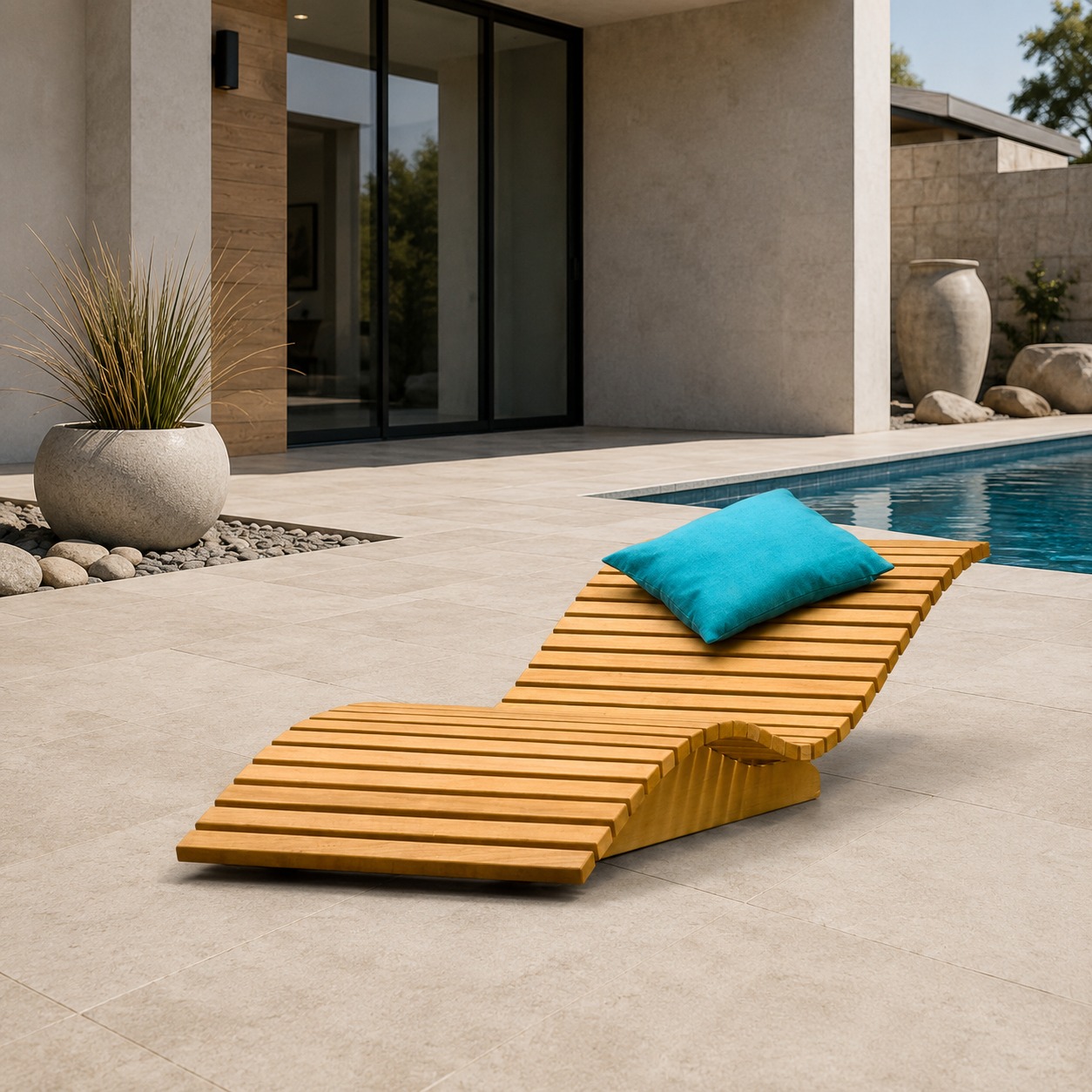 REPOSERA DE MADERA PARA PISCINA CARMESI MOVENDA - 5
