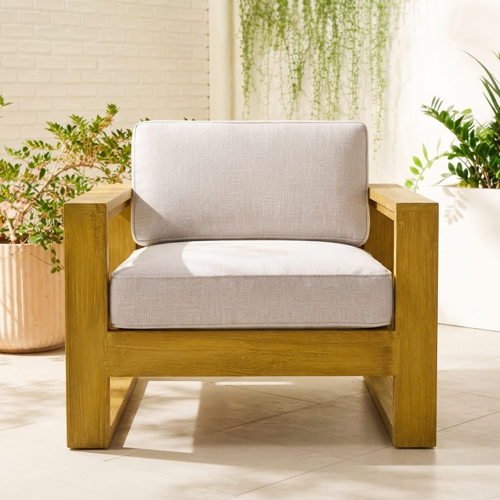POLTRONA DE TERRAZA CON REPOSAPIÉS EN MADERA ALBA MOVENDA - 2