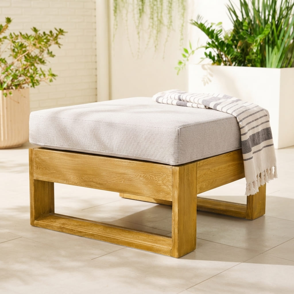 POLTRONA DE TERRAZA CON REPOSAPIÉS EN MADERA ALBA MOVENDA - 3