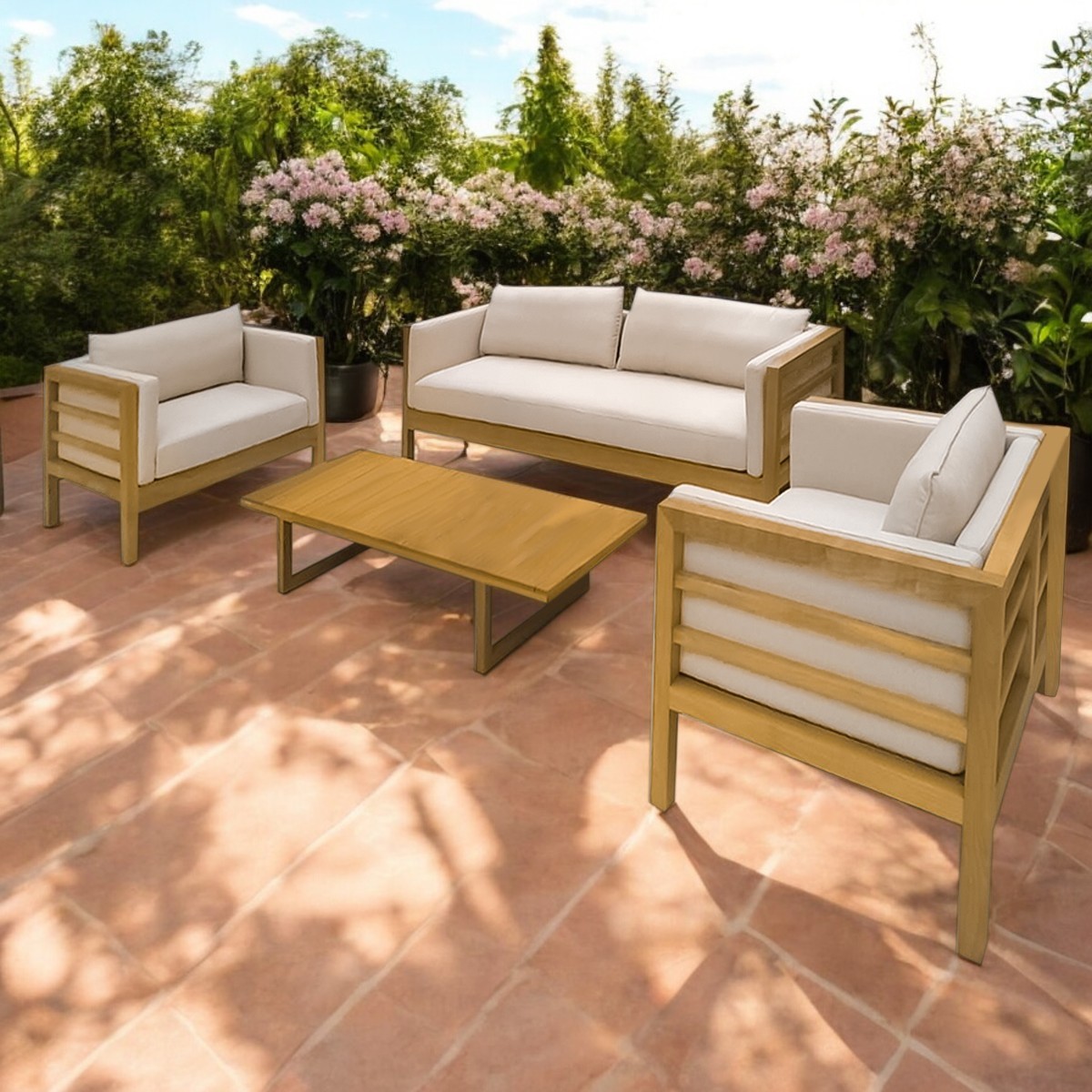 SET DE TERRAZA DE MADERA PARA 4 PERSONAS CARDENAL MOVENDA - 1