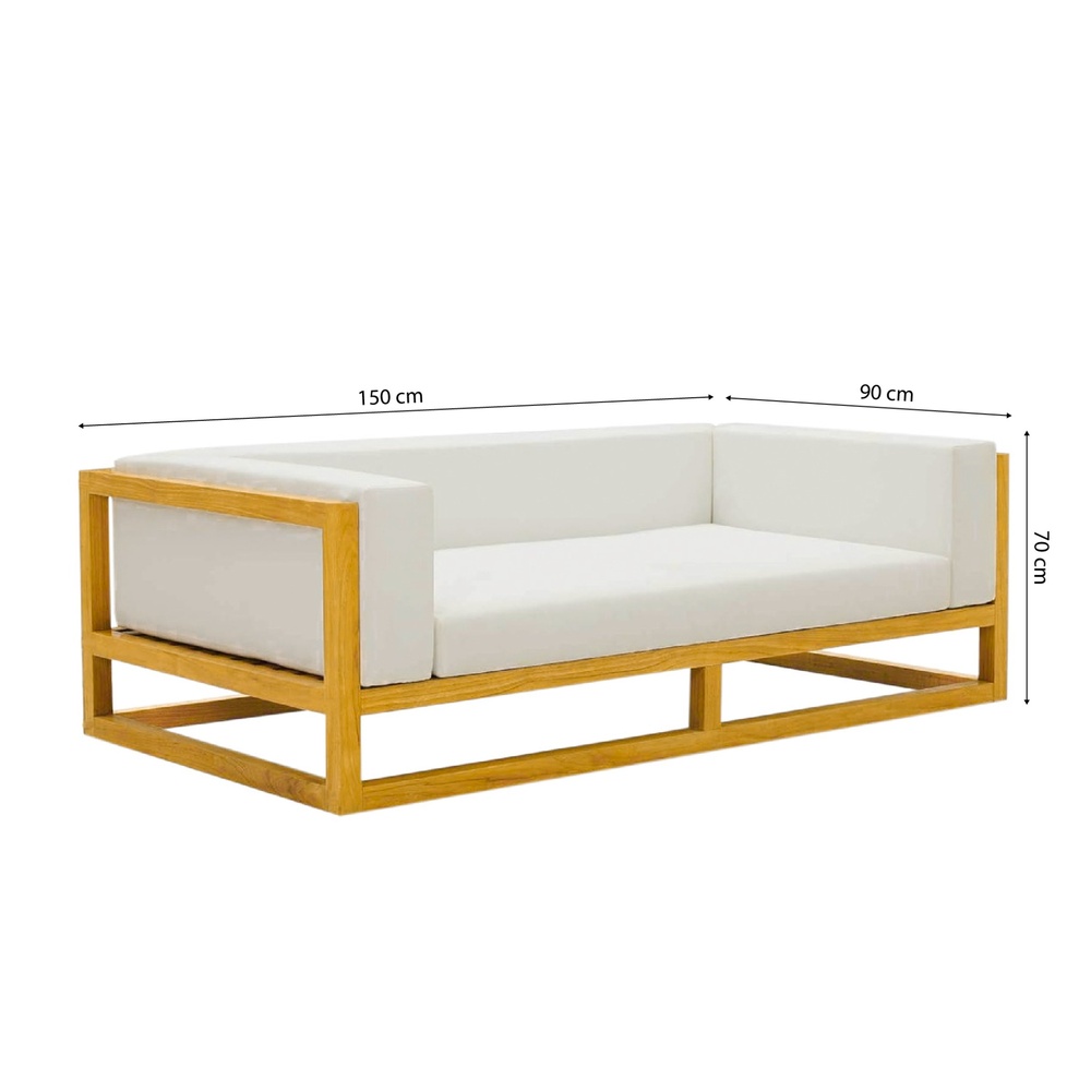 SOFÁ DE TERRAZA DE MADERA PARA 2 PERSONAS CÓNDOR MOVENDA - 3