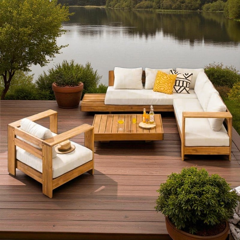 SET DE TERRAZA EN L DE MADERA MALVASIA MOVENDA - 1