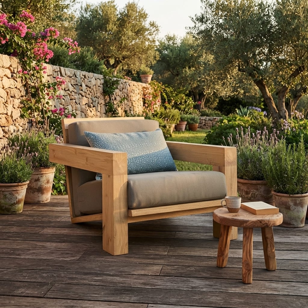 POLTRONA DE TERRAZA DE MADERA MIRLO MOVENDA - 1