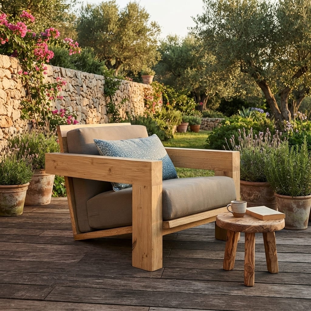 POLTRONA DE TERRAZA DE MADERA MIRLO MOVENDA - 2