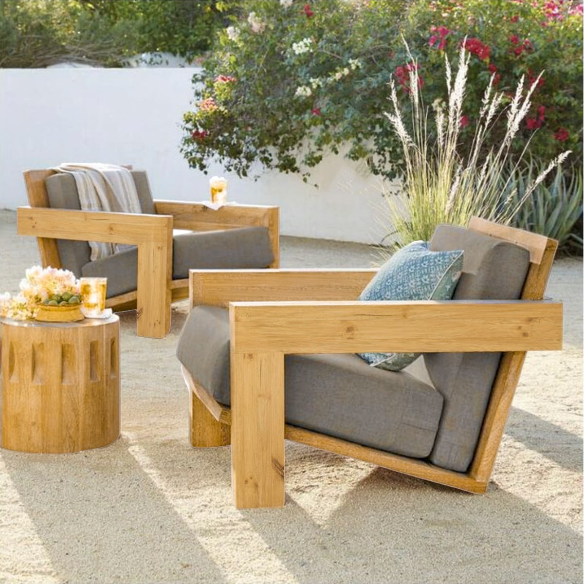POLTRONA DE TERRAZA DE MADERA MIRLO MOVENDA - 3