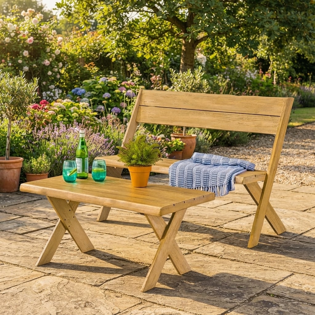 BANCA DE TERRAZA CON MESA PARA 2 PERSONAS TUCÁN MOVENDA - 1