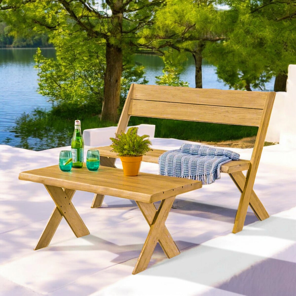 BANCA DE TERRAZA CON MESA PARA 2 PERSONAS TUCÁN MOVENDA - 2