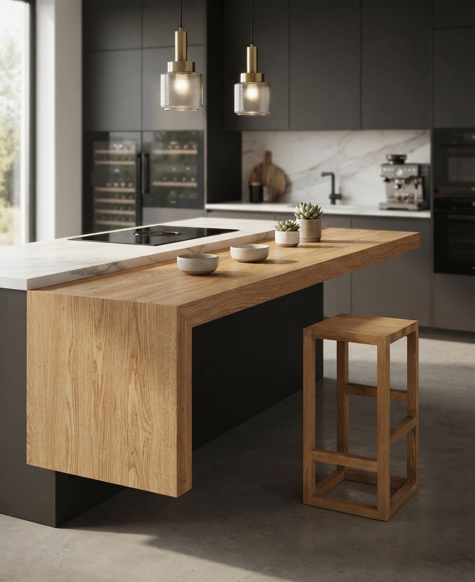 SILLA DE BAR FERRARA DE MADERA DE PINO MOVENDA - 1