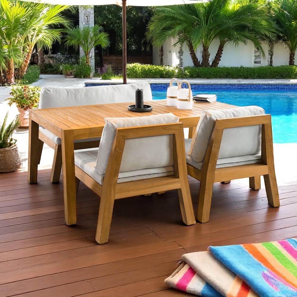 COMEDOR DE EXTERIOR DE MADERA CARTAGO 4 PERSONAS MOVENDA - 1