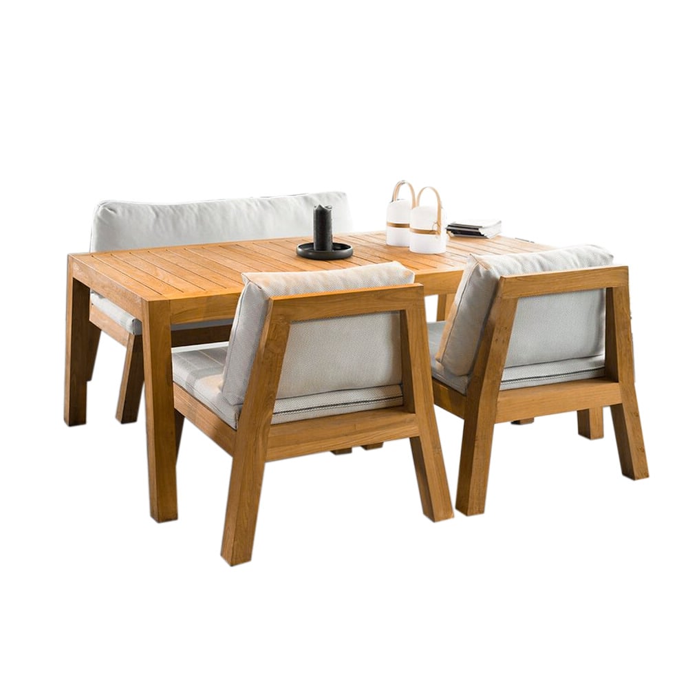 COMEDOR DE EXTERIOR DE MADERA CARTAGO 4 PERSONAS MOVENDA - 2