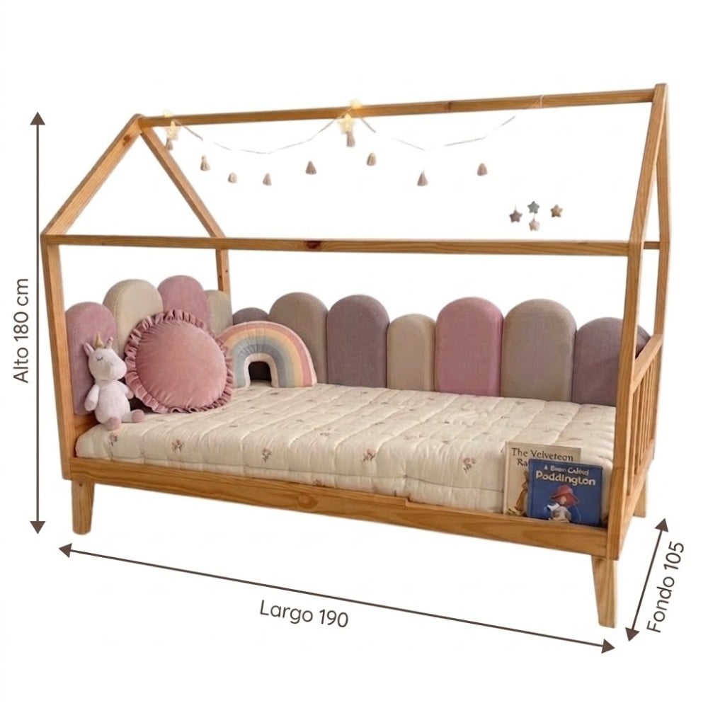 CAMA MONTESSORI EVOLUTIVA DE PLAZA Y MEDIA PONYVILLE ARCOÍRIS MOVENDA - 5
