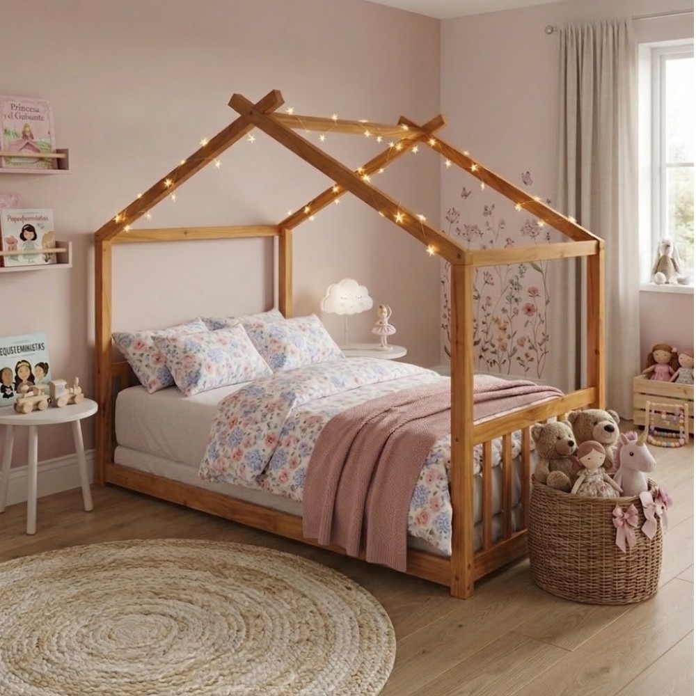 CAMA MONTESSORI KUNTUR DE MADERA PLAZA Y MEDIA MOVENDA - 2