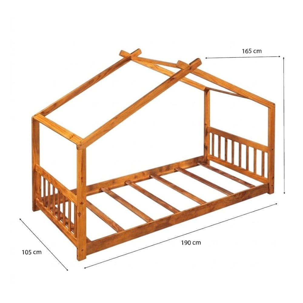 CAMA MONTESSORI KUNTUR DE MADERA PLAZA Y MEDIA MOVENDA - 4