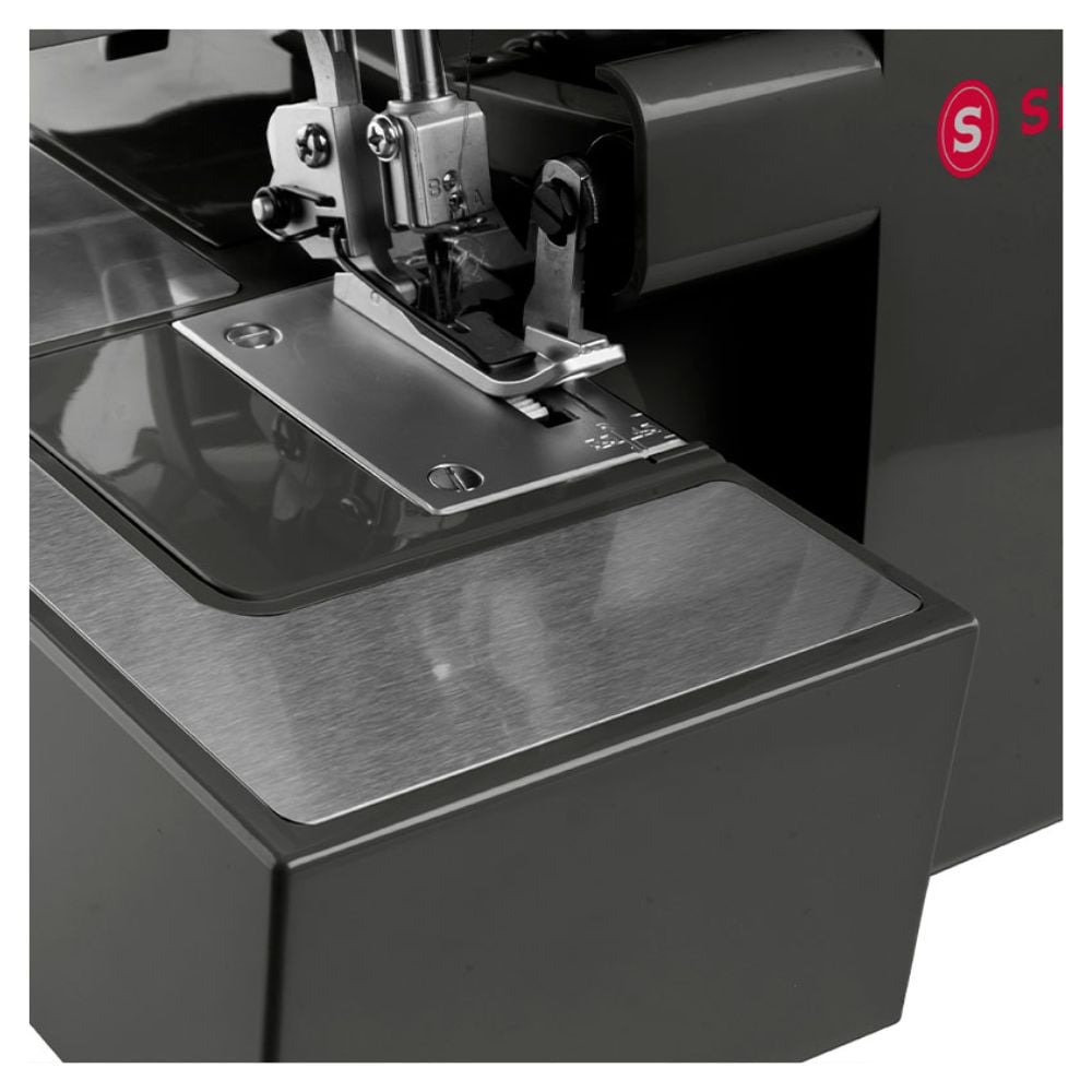 SINGER MÁQUINA REMALLADORA OVERLOCK HD0504S | COLOR GRIS| ESTRUCTURA DE METAL | 4 HILOS| 2 AGUJAS| MOTOR DE ALTA RESISTENCIA. - 3