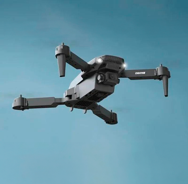 DRON E88 CINEMA 4K WIFI DOBLE CÁMARA MÁS ACCESORIOS COLOR NEGRO - 3