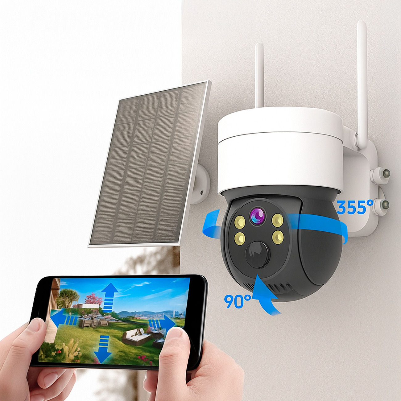 CAMARA IP SOLAR ULTRABYTE WIFI BATERIA RECARGABLE VISION NOCTURNA Q6 - 4