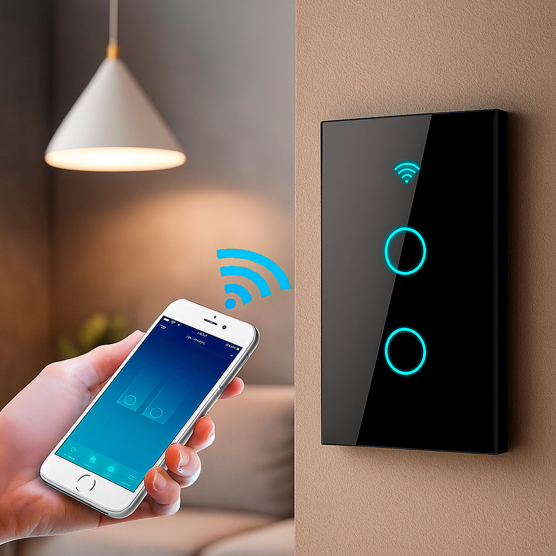 SWITCH INTELIGENTE WIFI 2 TOMA – CONTROL POR VOZ ALEXA GOOGLE HOME - 3