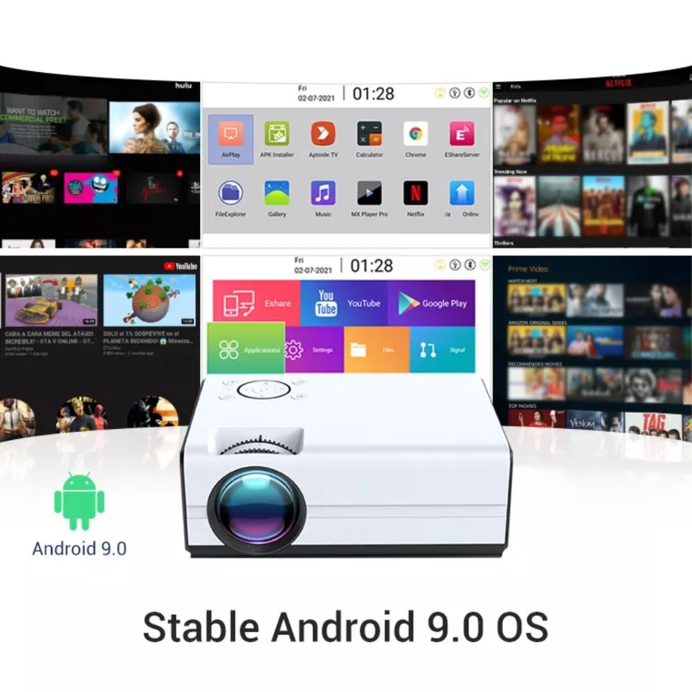 PROYECTOR SMART FULL HD 2200 LÚMENES – CINE EN CASA ANDROID - 1