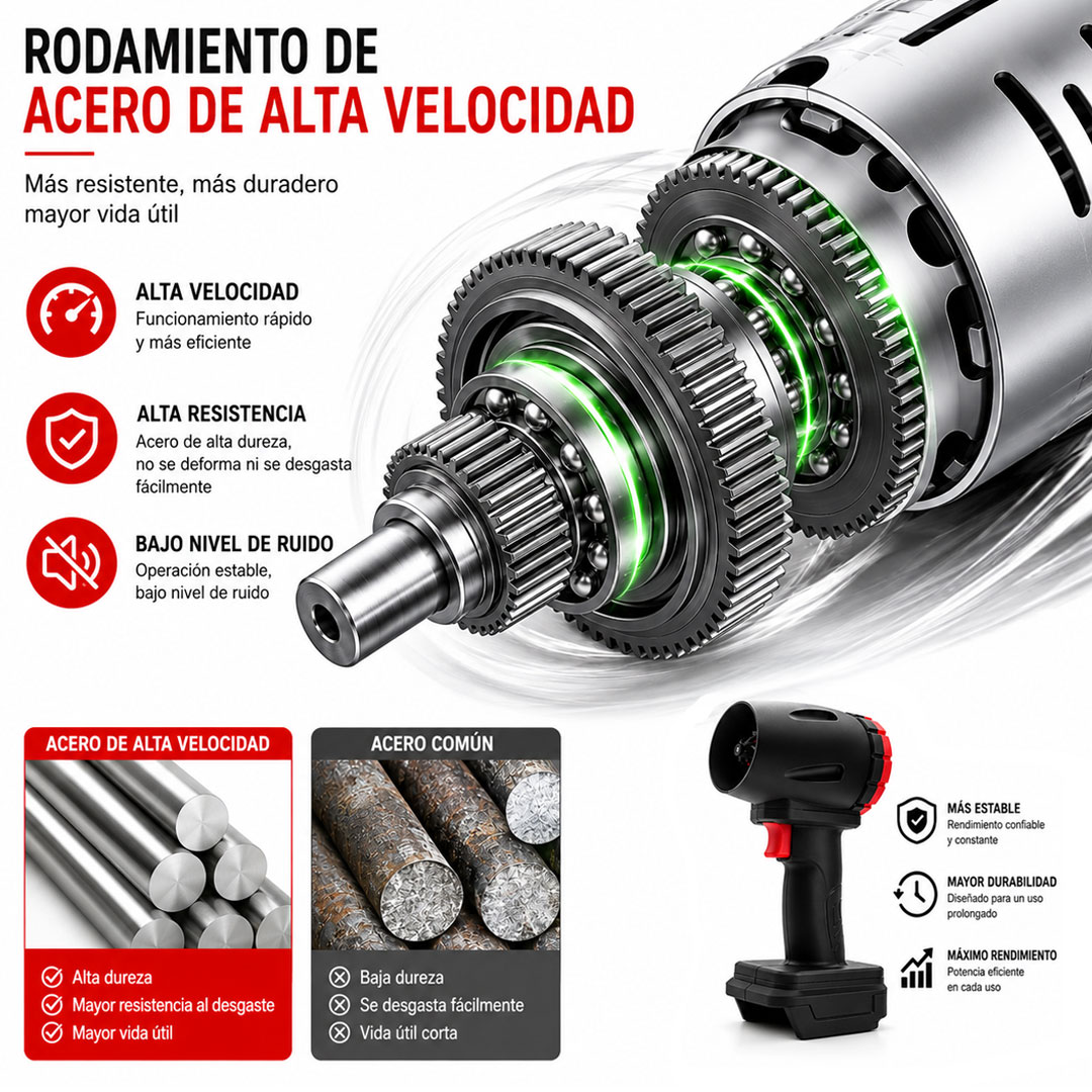 SOPLADOR DE AIRE POLVO TURBO MULTIFUNCIONAL INALAMBRICO 48V - 6