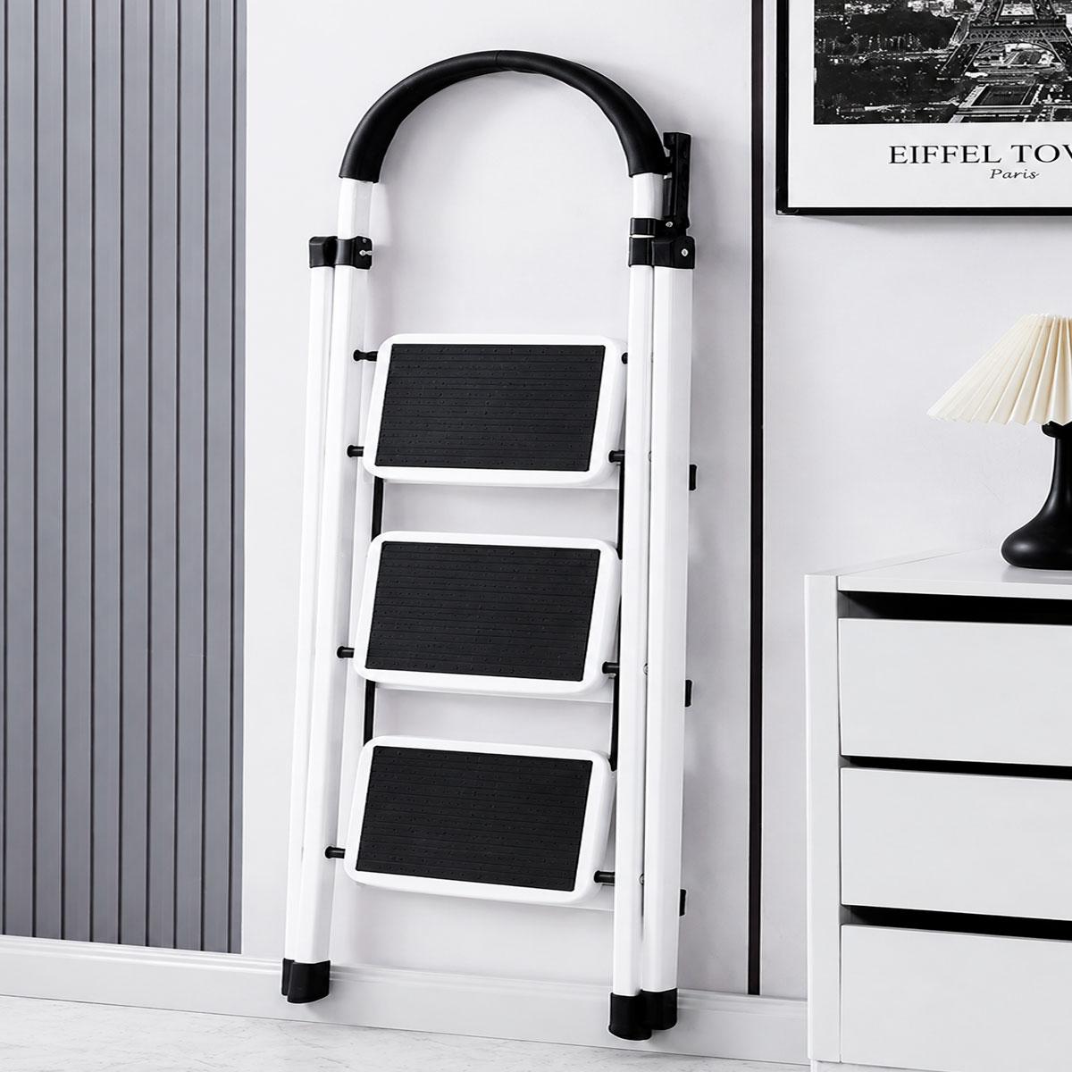 ESCALERA PLEGABLE 3 PASOS RESISTENTE Y ANTIDESLIZANTE HASTA 120 - 5