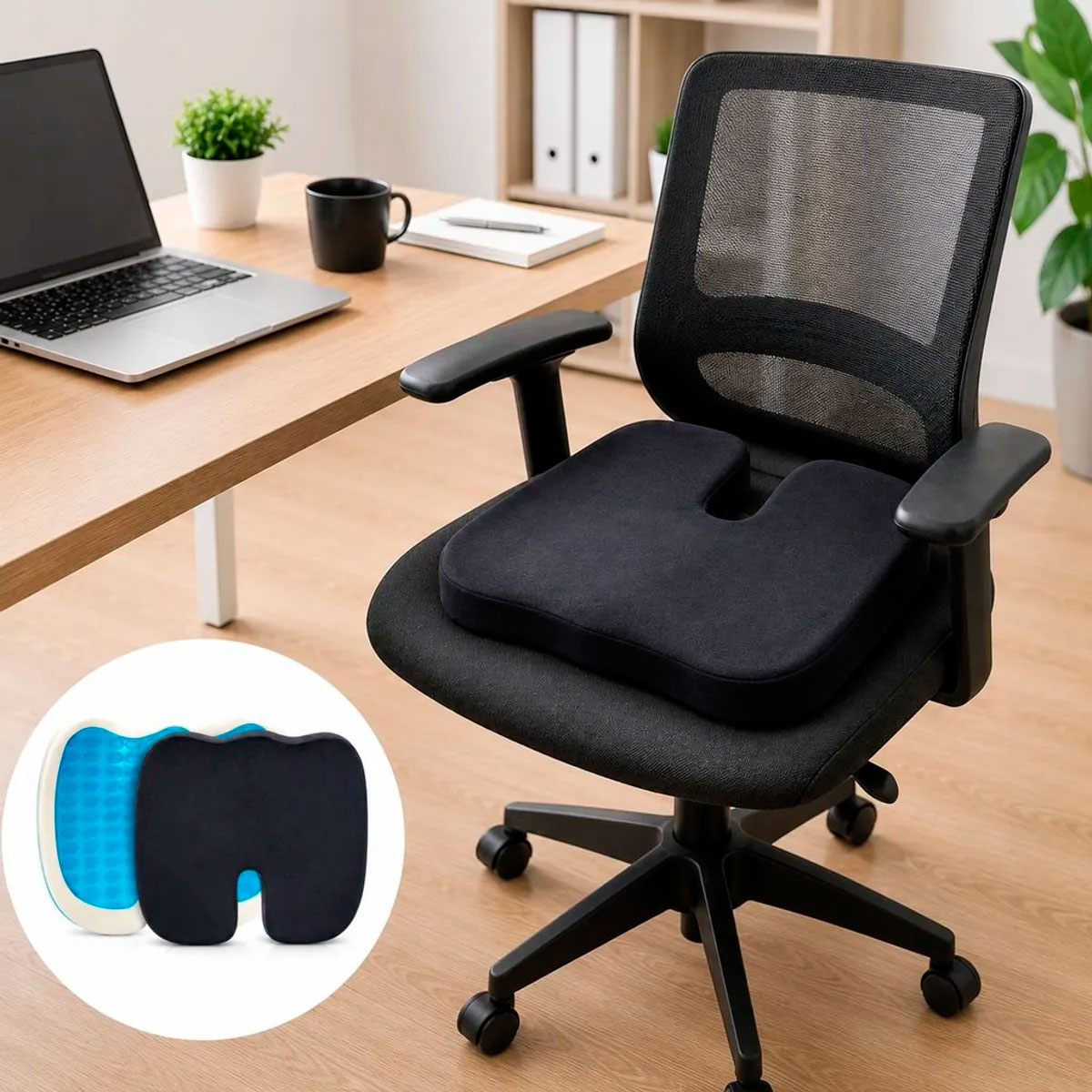 COJÍN DE GEL ANTIPRESIÓN PARA SILLA O AUTO - 2