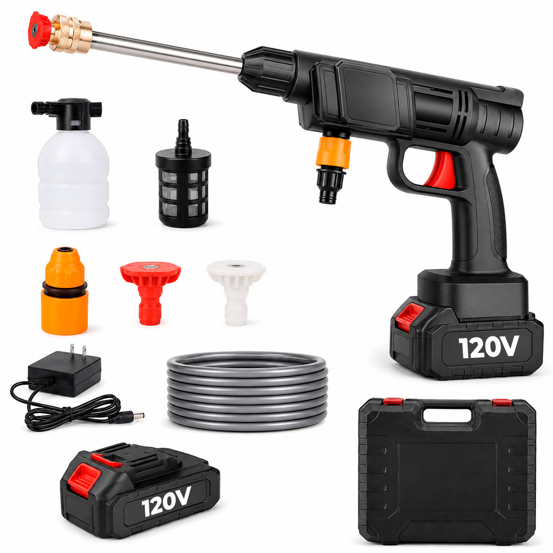 HIDROLAVADORA INALÁMBRICA PORTÁTIL CON BATERÍA 120V - 1
