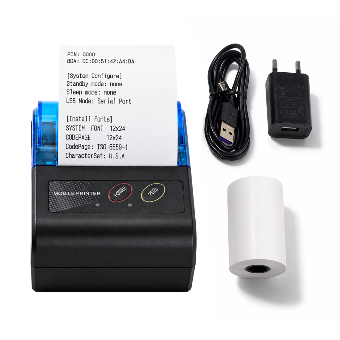 IMPRESORA TÉRMICA 58 MM BLUETOOTH USB PARA CELULAR Y PC - 2