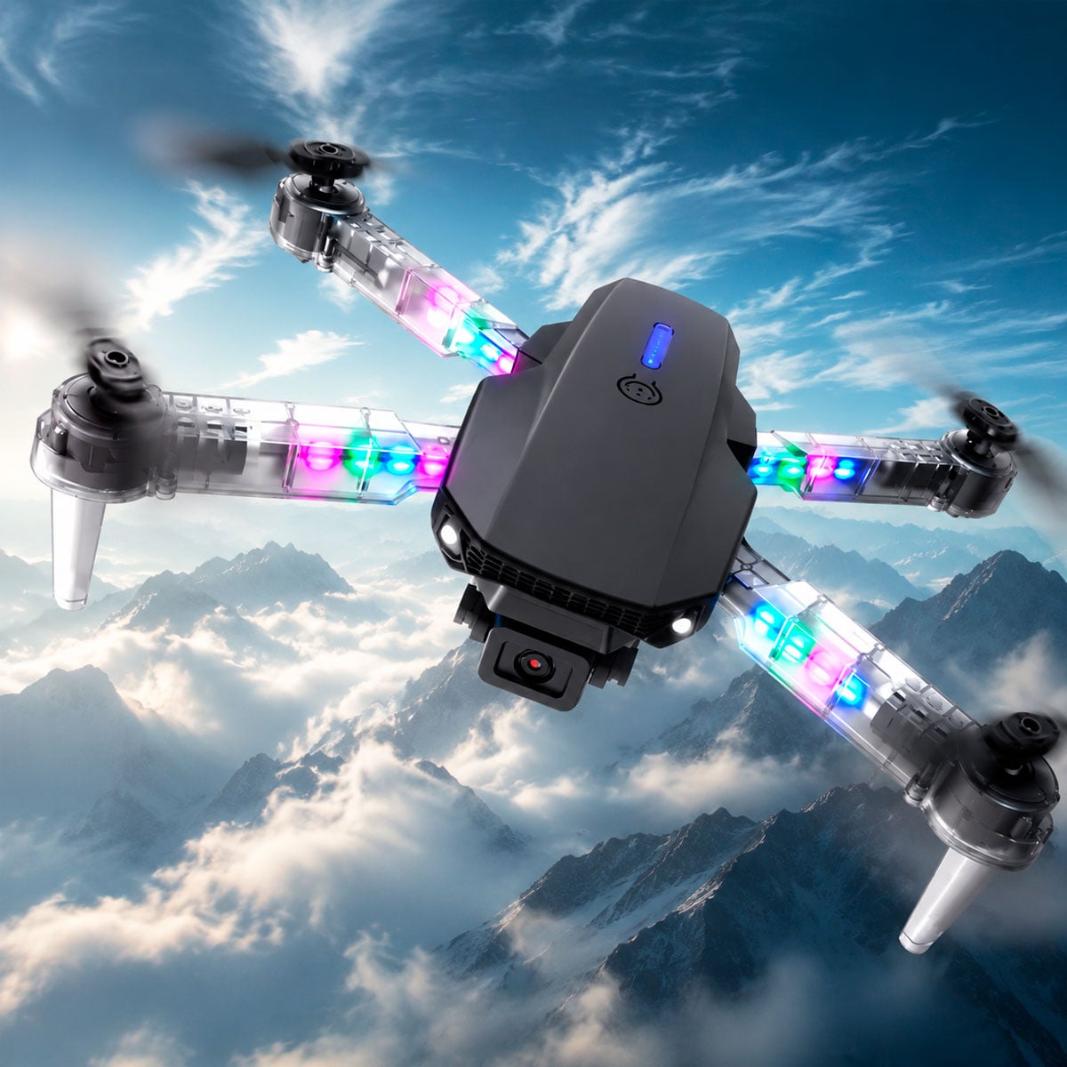 DRON E88 RGB WIFI DOBLE CAMARA 4K + ESTUCHE - 6