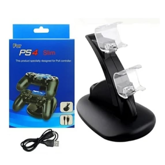 CARGADOR MANDO PS4 SLIM PLAY STATION DUAL SHOCK 4 CHARGER - 2