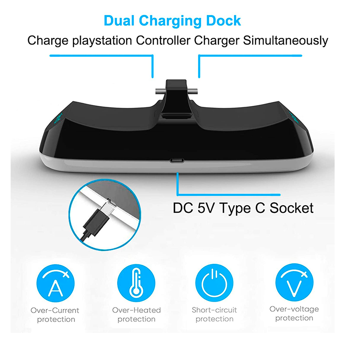 CARGADOR PARA MANDO PS5 DUALSENSE PLAYSTATION 5 - 2