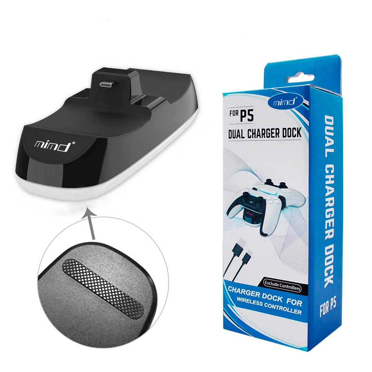 CARGADOR PARA MANDO PS5 DUALSENSE PLAYSTATION 5 - 4