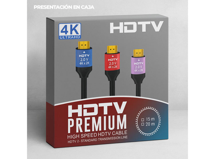 CABLE HDMI 2.0 ALTA RESOLUCION 4K 2K 3D PREMIUM 10 METROS - 3