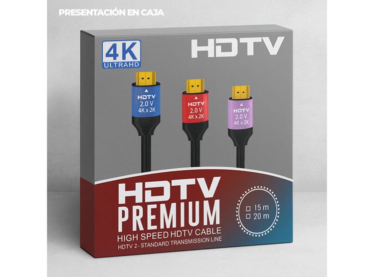 CABLE HDMI 2.0 ALTA RESOLUCION 4K 2K 3D PREMIUM 15 METROS - 3