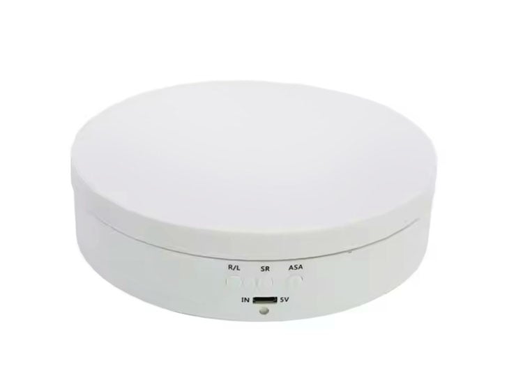 BASE GIRATORIA PARA EXHIBICIÓN DE 3 VELOCIDADES BLANCO - 1
